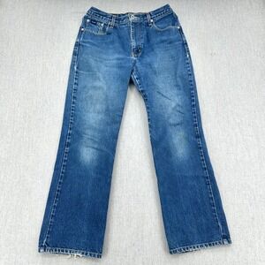 Express Jeans Womens 30 Blue Bleus Bootcut Vintage 90s High Rise Denim Pants